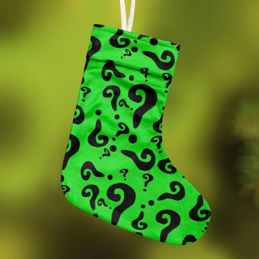 Gearhumans 3D DC The Riddler Custom Christmas Stocking
