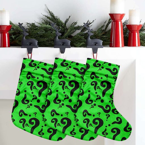 Gearhumans 3D DC The Riddler Custom Christmas Stocking