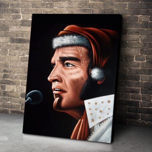 Gearhumans 3D ELV PRL The King Of Christmas Custom Canvas - Image 4