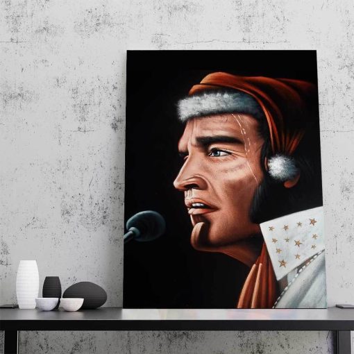 Gearhumans 3D ELV PRL The King Of Christmas Custom Canvas - Image 5