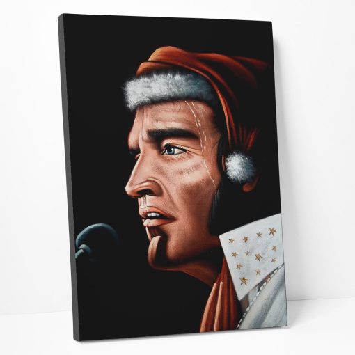Gearhumans 3D ELV PRL The King Of Christmas Custom Canvas - Image 2