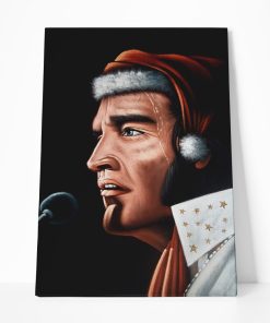 Gearhumans 3D ELV PRL The King Of Christmas Custom Canvas
