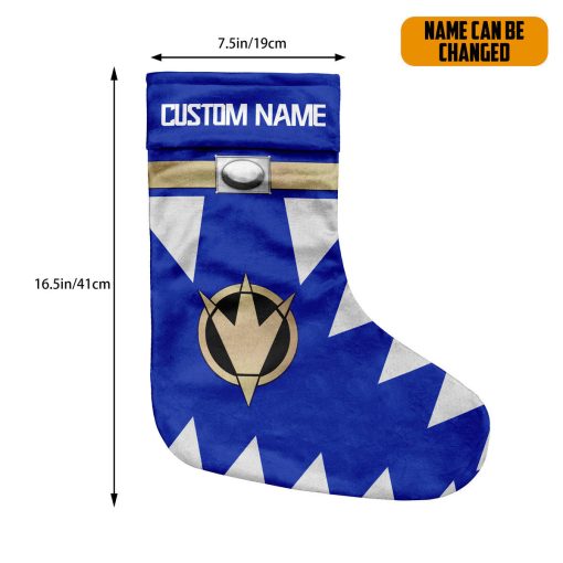 Gearhumans 3D Power Ranger Dino Thunder Blue Custom Name Christmas Socks 1 Gearhumans 3D Power Ranger Dino Thunder Blue Custom Name Christmas Socks