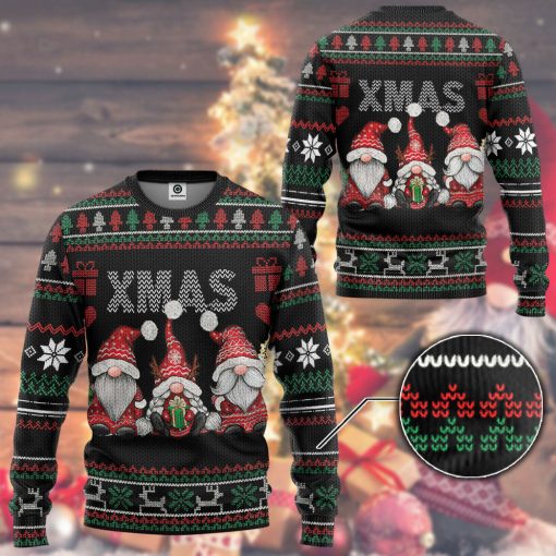 Gearhumans 3D Gnomes Christmas Pattern Custom Ugly Long sleeve - Image 3