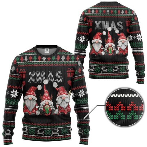 Gearhumans 3D Gnomes Christmas Pattern Custom Ugly Long sleeve - Image 2