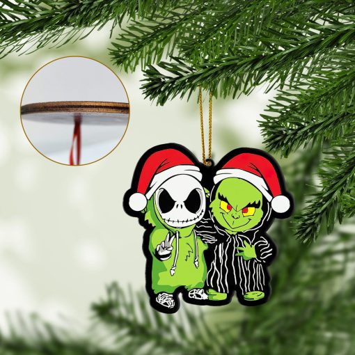 Gearhumans 3D Jack Skellington And Grinch Christmas Custom Ornament - Image 3