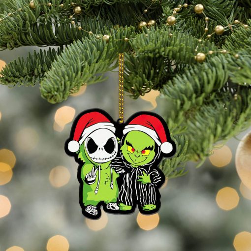 Gearhumans 3D Jack Skellington And Grinch Christmas Custom Ornament - Image 5