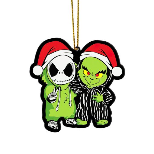 Gearhumans 3D Jack Skellington And Grinch Christmas Custom Ornament - Image 2