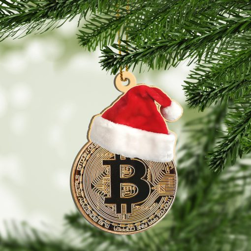 Gearhumans 3D Bitcoin Christmas Custom Ornament 2 Gearhumans 3D Bitcoin Christmas Custom Ornament - Image 2