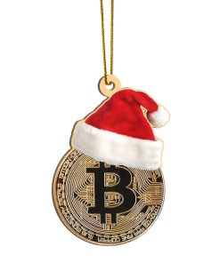 Gearhumans 3D Bitcoin Christmas Custom Ornament