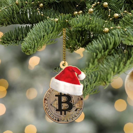 Gearhumans 3D Bitcoin Christmas Custom Ornament 4 Gearhumans 3D Bitcoin Christmas Custom Ornament - Image 4