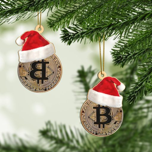 Gearhumans 3D Bitcoin Christmas Custom Ornament 5 Gearhumans 3D Bitcoin Christmas Custom Ornament - Image 5