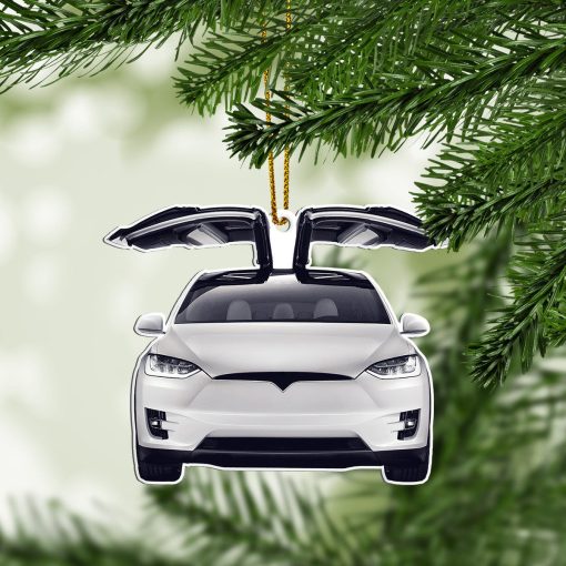 Gearhumans 3D Tesla Model S Christmas Custom Ornament