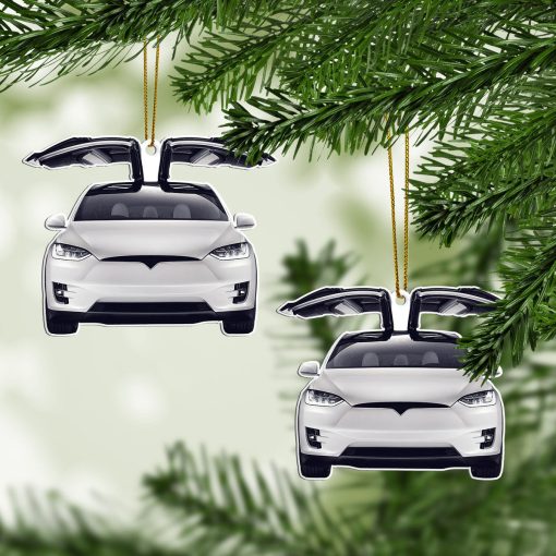 Gearhumans 3D Tesla Model S Christmas Custom Ornament