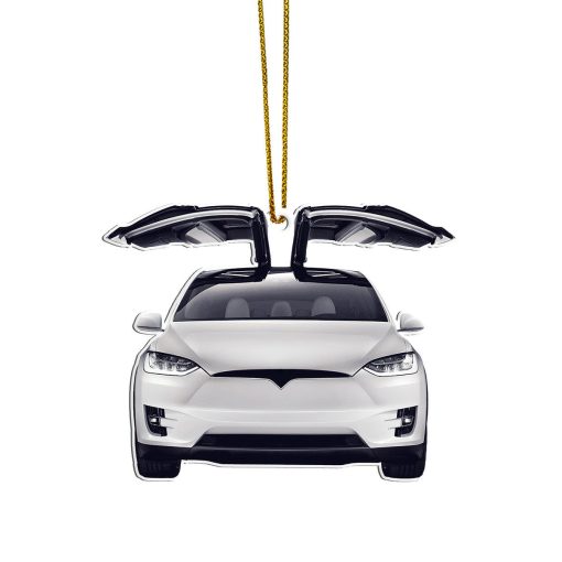 Gearhumans 3D Tesla Model S Christmas Custom Ornament