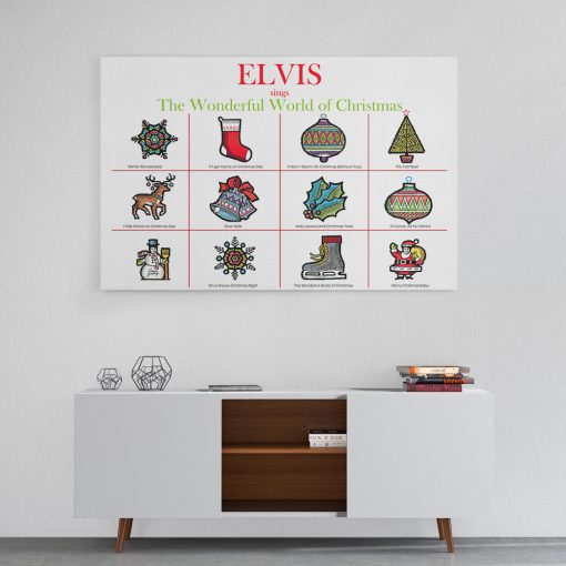 Gearhumans 3D ELV PRL The Wonderful World Of Christmas Custom Canvas - Image 4