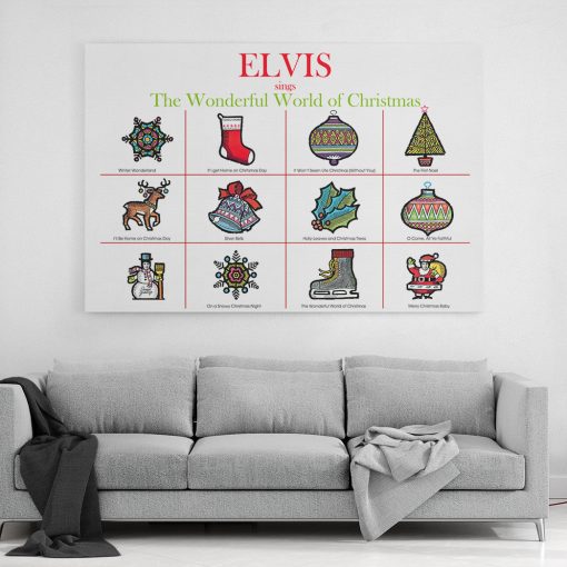 Gearhumans 3D ELV PRL The Wonderful World Of Christmas Custom Canvas - Image 5