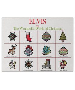 Gearhumans 3D ELV PRL The Wonderful World Of Christmas Custom Canvas