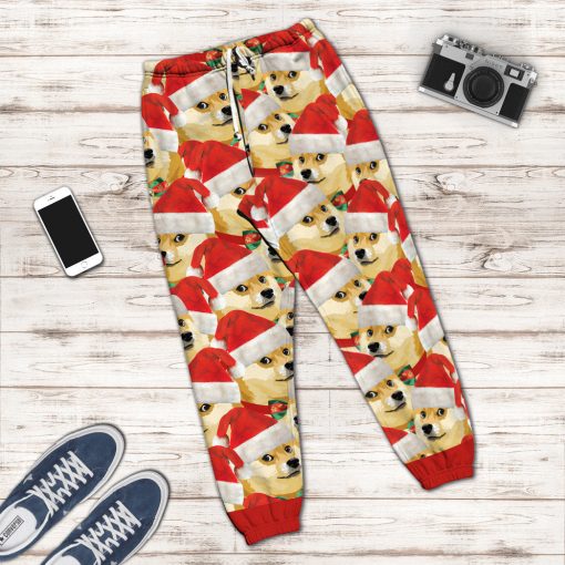 Gearhumans 3D Merry Christmas With Doge Custom Hoodie Tshirt Apparel - Image 8