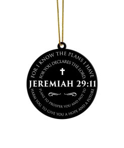 Gearhumans 3D Jeremiah 29:11 For I Know The Plans I Have Custom Ornament