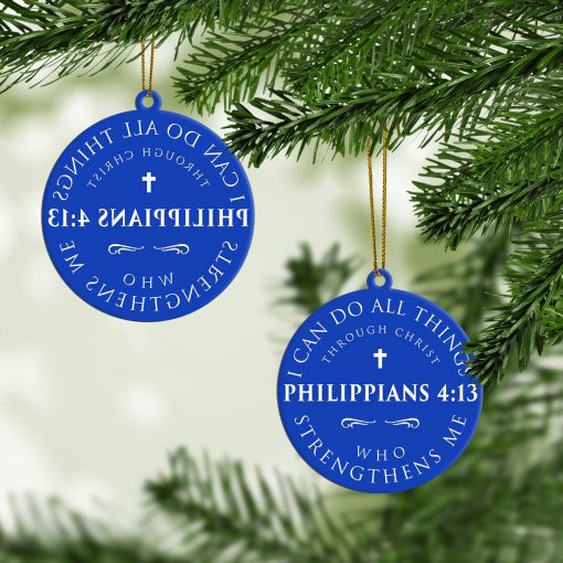 Gearhumans 3D Philippians 4:13 I Can Do All Things Custom Ornament - Image 4