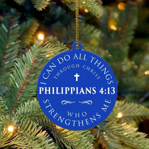 Gearhumans 3D Philippians 4:13 I Can Do All Things Custom Ornament - Image 2