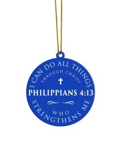 Gearhumans 3D Philippians 4:13 I Can Do All Things Custom Ornament