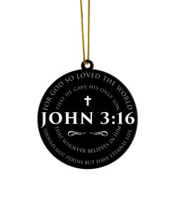 Gearhumans 3D John 3:16 For God So Loved The World Custom Ornament