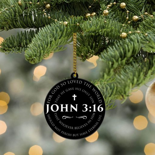 Gearhumans 3D John 3:16 For God So Loved The World Custom Ornament 2 Gearhumans 3D John 3:16 For God So Loved The World Custom Ornament - Image 2