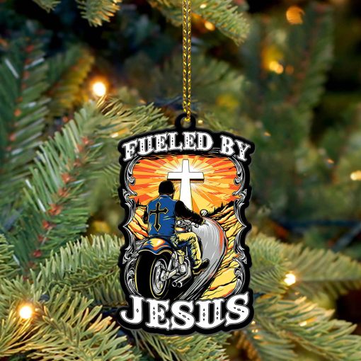 Gearhumans 3D Biker Fueled By Jesus Custom Ornaments 3 Gearhumans 3D Biker Fueled By Jesus Custom Ornaments - Image 3