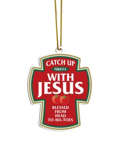 Gearhumans 3D Catch Up With Jesus Custom Ornament