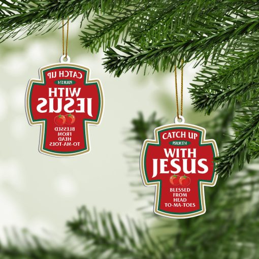 Gearhumans 3D Catch Up With Jesus Custom Ornament - Image 4