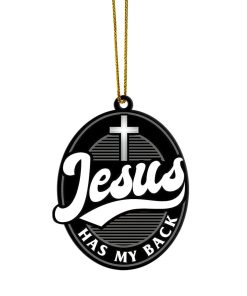 Gearhumans 3D Jesus Has My Back Custom Ornament