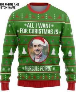 Gearhumans 3D All I Want For Christmas Is My Crush Custom Photo Custom Text Ugly Long sleeve