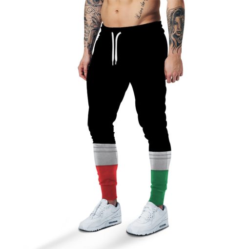 Gearhumans 3D Power Rangers Super Megaforce Christmas Ranger Custom Sweatpants - Image 3