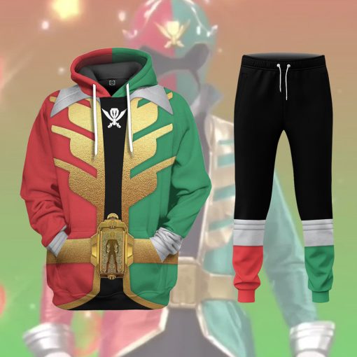 Gearhumans 3D Power Rangers Super Megaforce Christmas Ranger Custom Sweatpants - Image 4