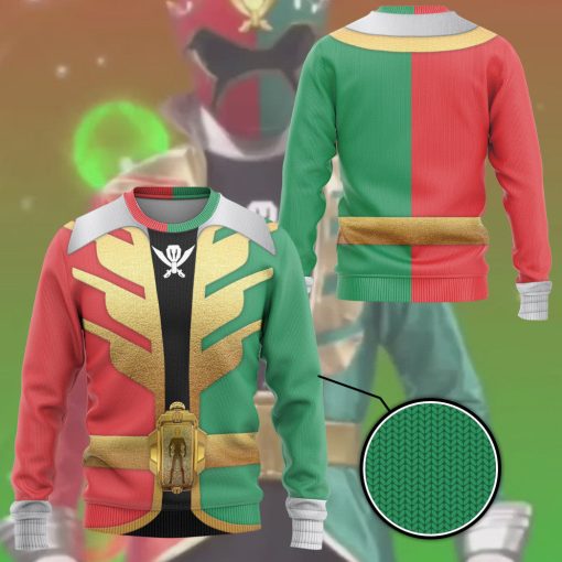 Gearhumans 3D Power Rangers Super Megaforce Christmas Ranger Custom Hoodie Tshirt Apparel - Image 4