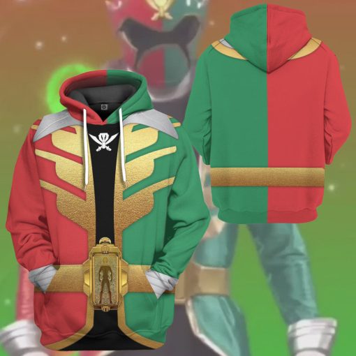 Gearhumans 3D Power Rangers Super Megaforce Christmas Ranger Custom Hoodie Tshirt Apparel - Image 8