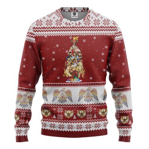 Gearhumans 3D ELV PRL Christmas Tree Custom Ugly Long sleeve