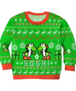 Gearhumans 3D Super Mario Yoshi Custom Kid Ugly Long sleeve