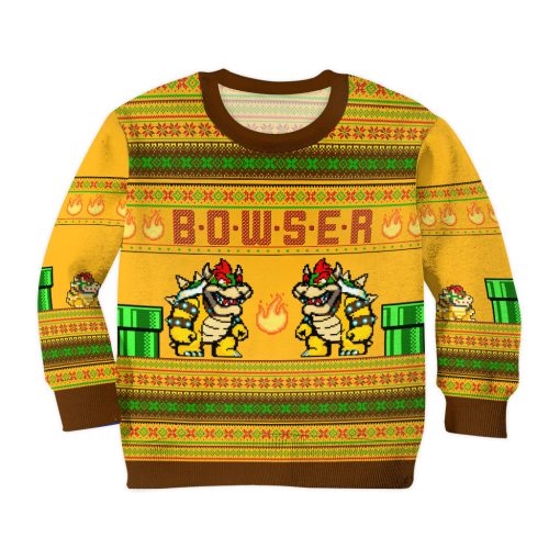 Gearhumans 3D Super Mario Bowser Custom Kid Ugly Long sleeve 1 Gearhumans 3D Super Mario Bowser Custom Kid Ugly Long sleeve
