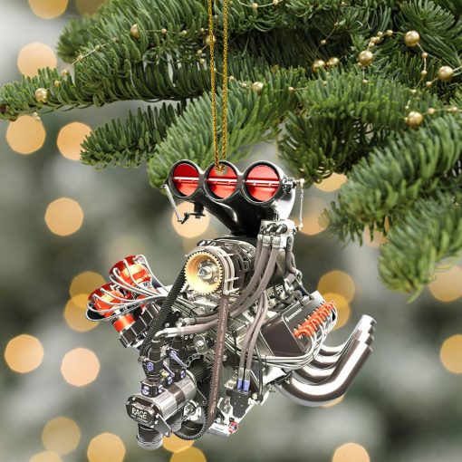 Gearhumans 3D Drag Racing Engine Custom Ornament - Image 3