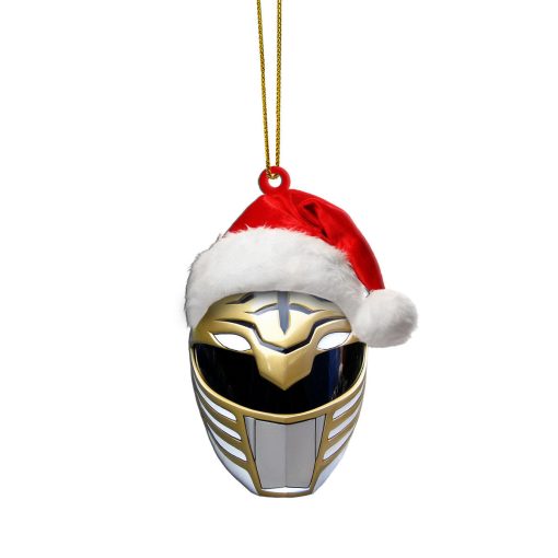 Gearhumans 3D Mighty Morphin White Power Ranger Christmas Custom Ornament