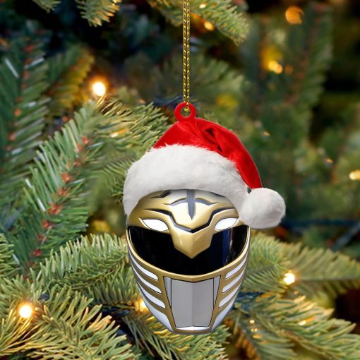 Gearhumans 3D Mighty Morphin White Power Ranger Christmas Custom Ornament