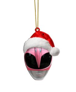 Gearhumans 3D Mighty Morphin Pink Power Ranger Christmas Custom Ornament