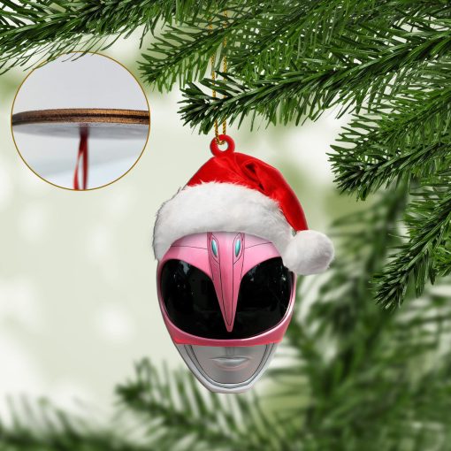 Gearhumans 3D Mighty Morphin Pink Power Ranger Christmas Custom Ornament