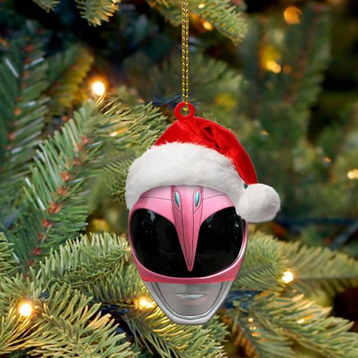 Gearhumans 3D Mighty Morphin Pink Power Ranger Christmas Custom Ornament