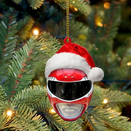Gearhumans 3D Mighty Morphin Red Power Ranger Christmas Custom Ornament