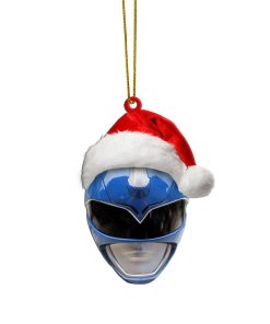 Gearhumans 3D Mighty Morphin Blue Power Ranger Christmas Custom Ornament