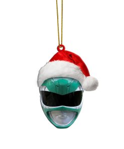 Gearhumans 3D Mighty Morphin Green Power Ranger Christmas Custom Ornament
